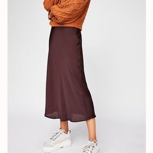 Free People Normani Bias Midi Skirt